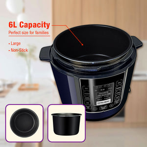 HETCH 9-in-1 Smart MultiCook Pressure Cooker & Rice Cooker (1000W/6L) PSC-1610-HC